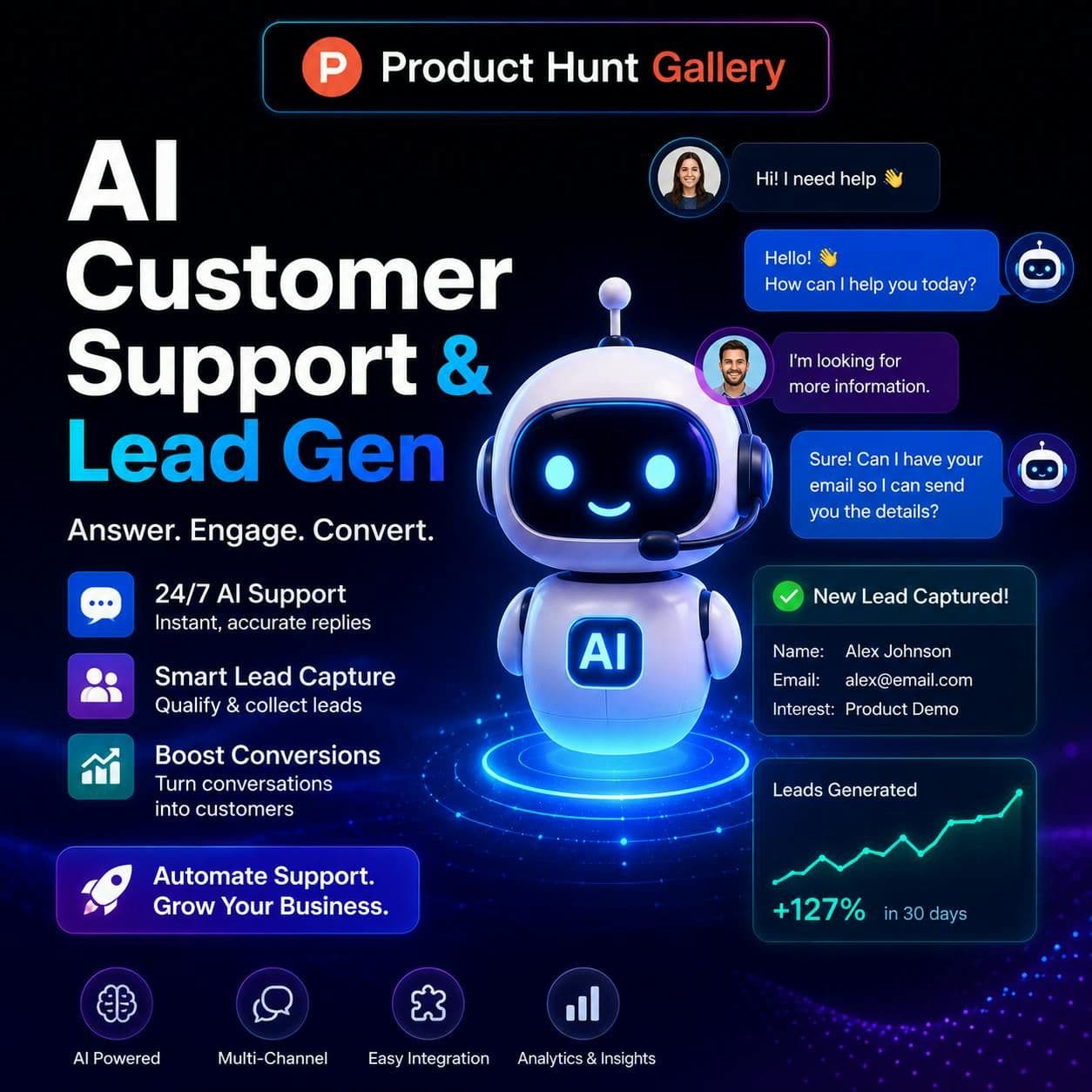 AI Customer Support & Lead Gen
