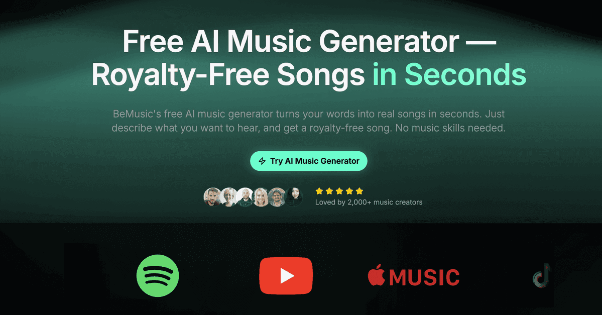 BeMusic AI - AI Music,Voice Clone,Video