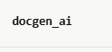 docgen.ai Instant docs for GitHub repo