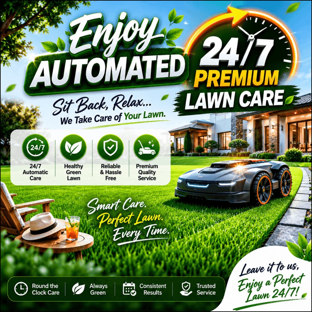 Enjoy Seamless 24 7 Premium Lawn Care.