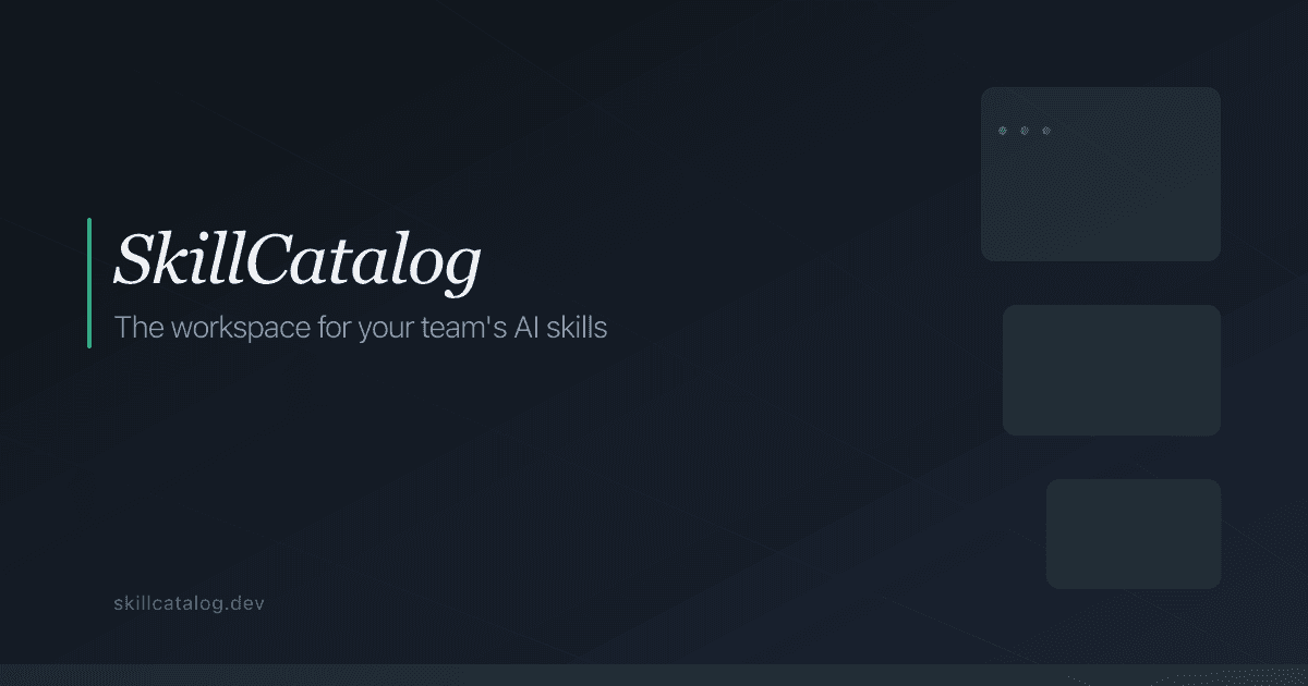 SkillCatalog, a Git-native skill manager for AI coding tools